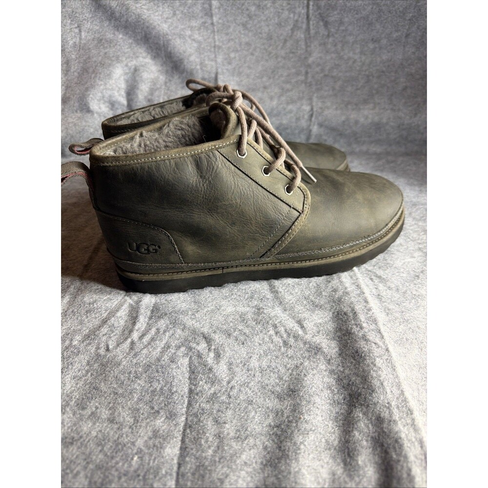 UGG Neumel Waterproof Grey Gray Leather Chukka Boots Men's 12